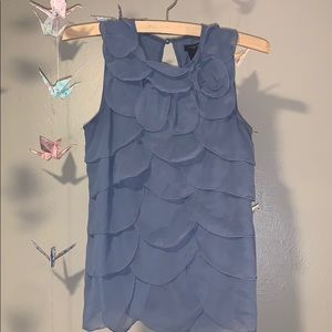 Ann Taylor Blue Flowerpetal Blouse